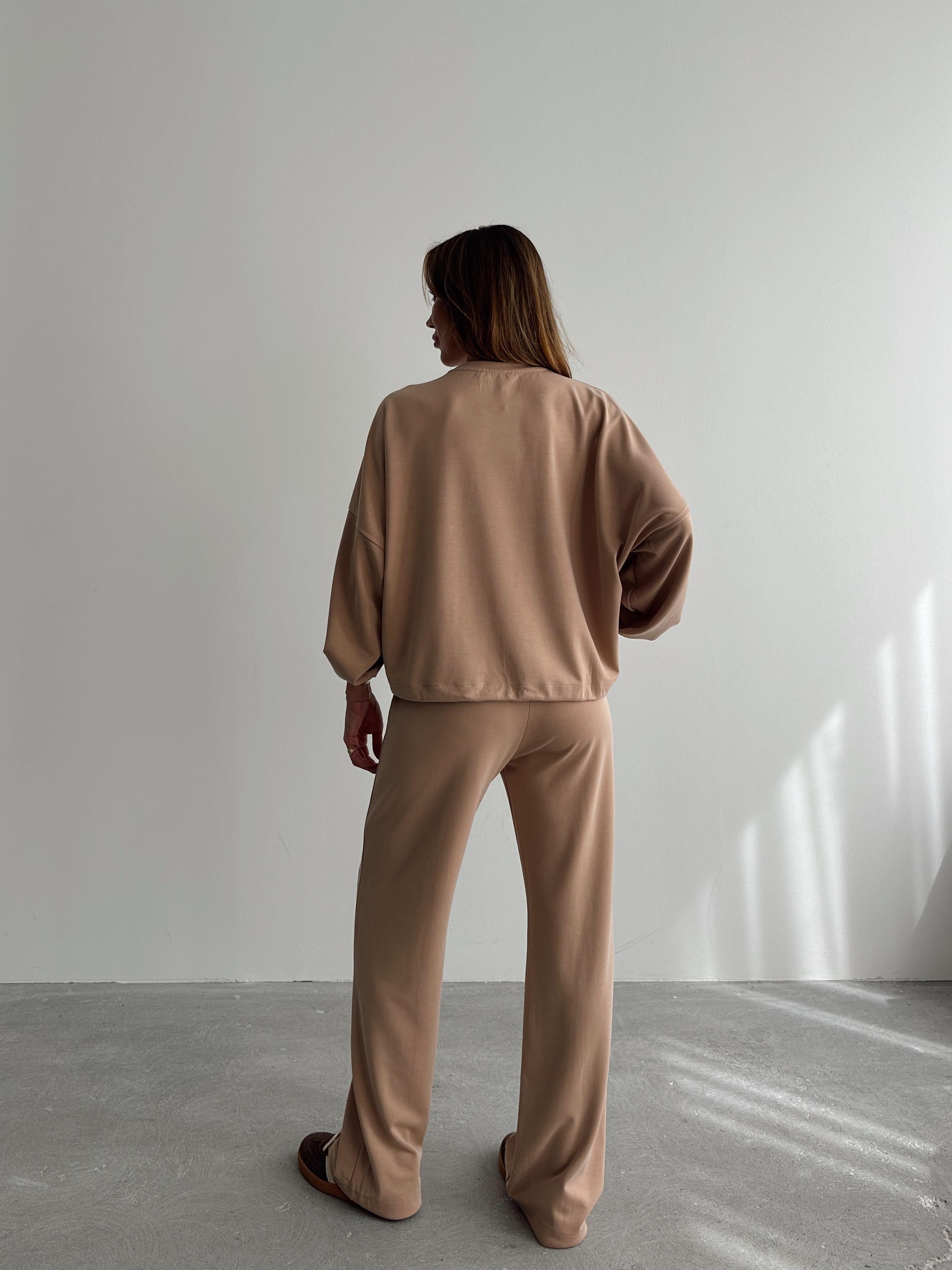 Kadın Paraşüt Detay Sweat Pantolon Vizon Modal Takım · 8