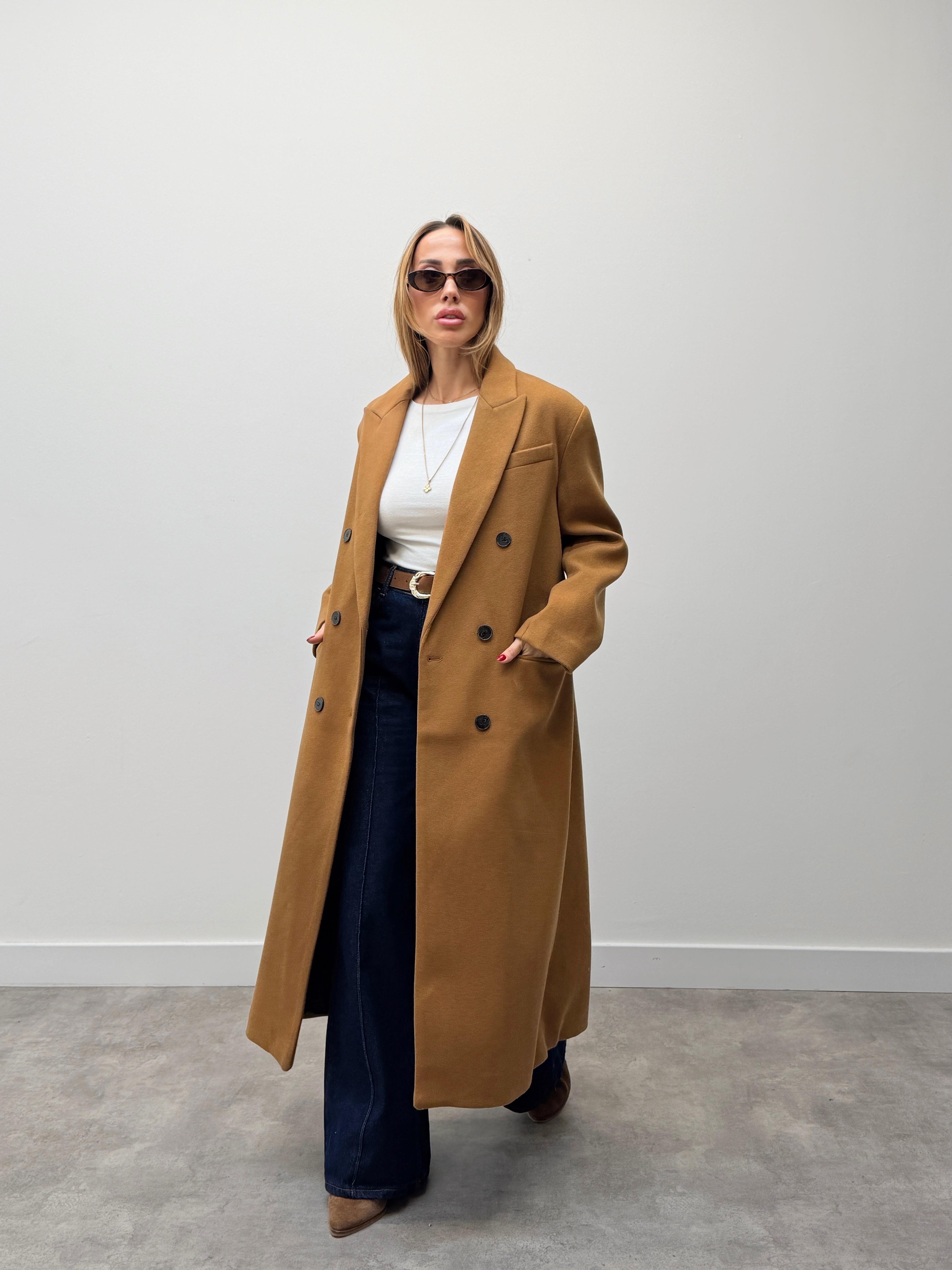 Kadın Premium Vatkalı Armonde Taba Kaban