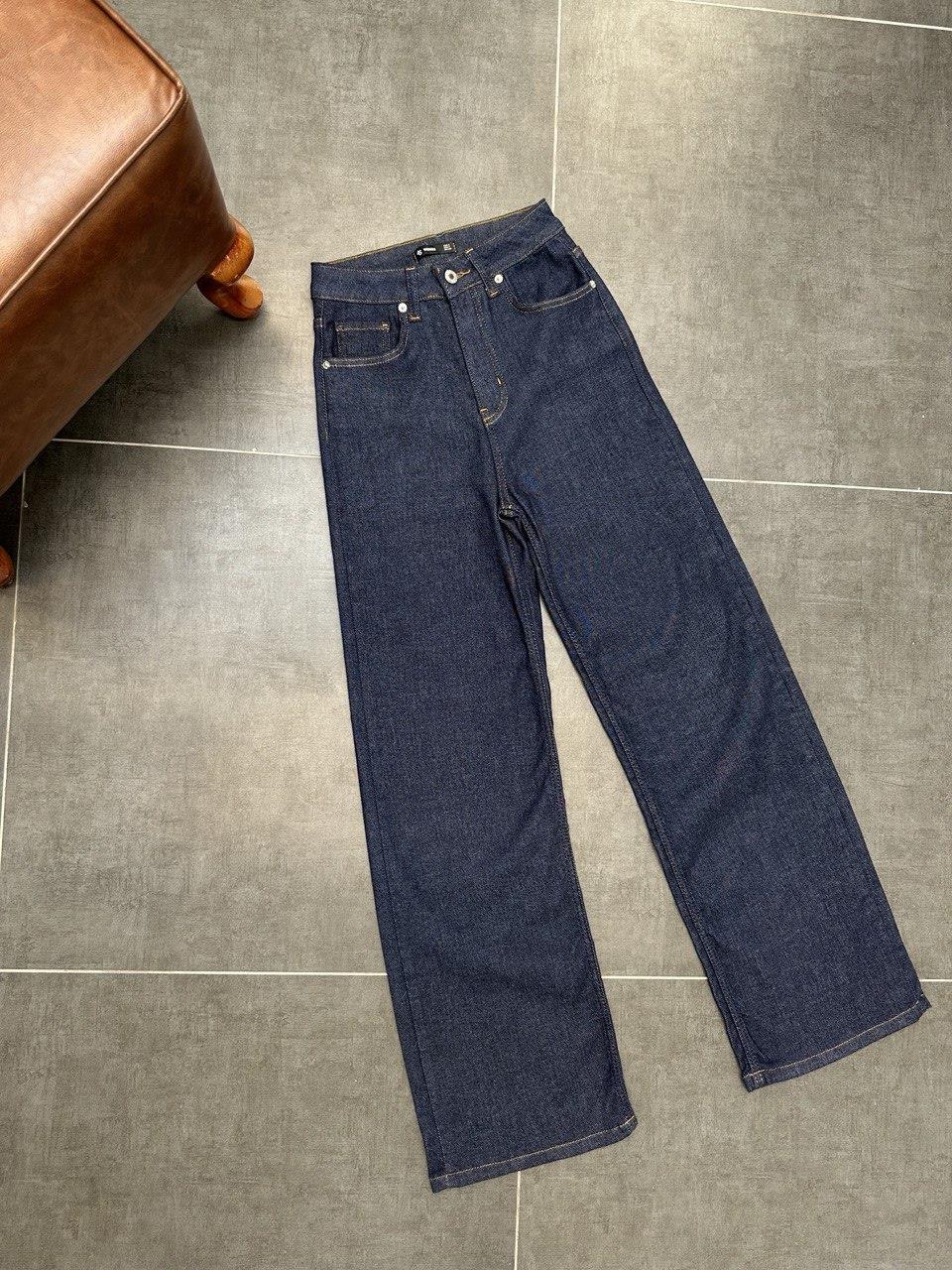 Kadın Yüksek Bel En Boy Likralı Comfort İspanyol Paça Koyu Mavi Kot Pantolon · 2