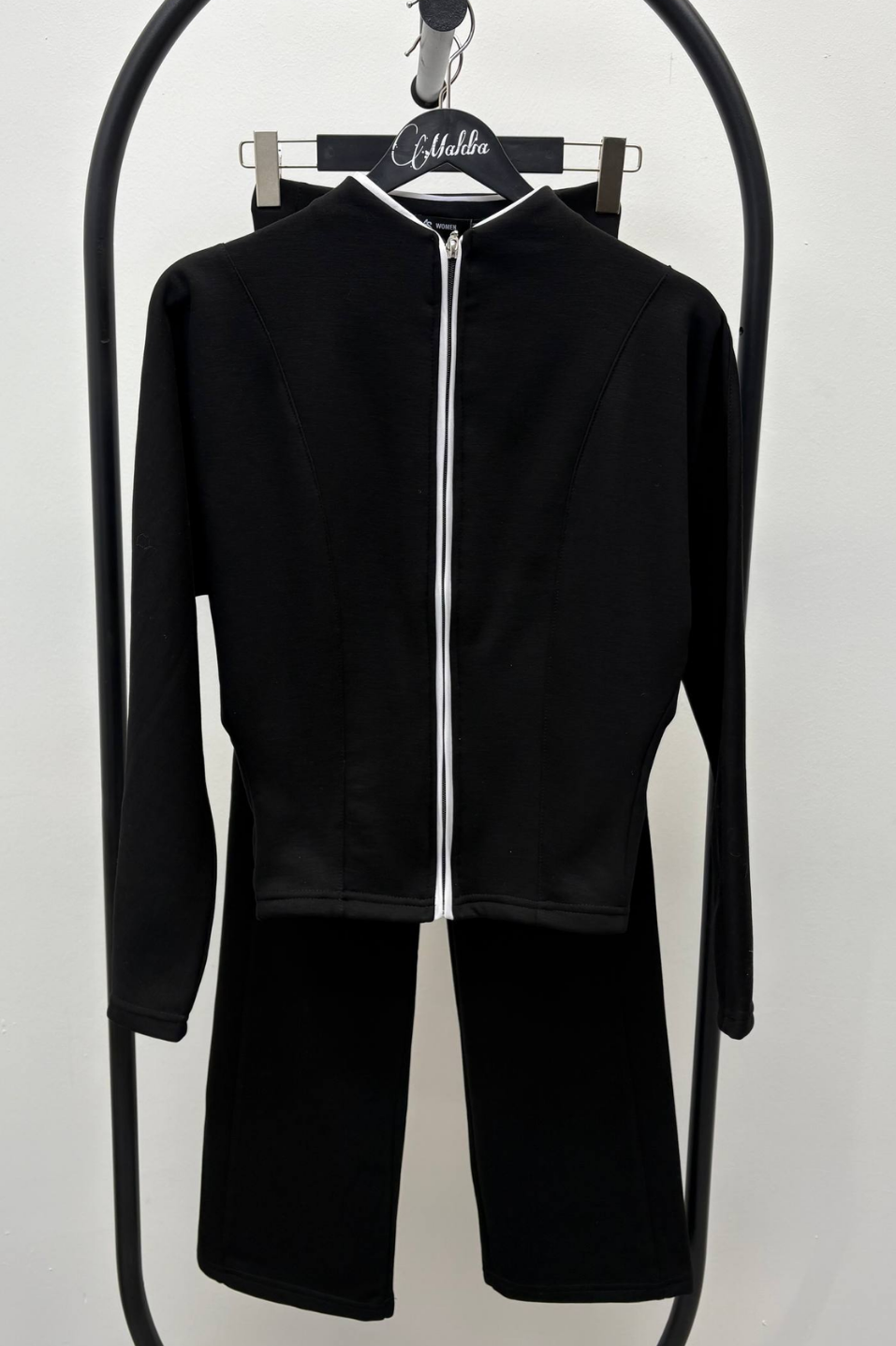 Modal Şardonlu Ceket Pantolon Siyah Takım