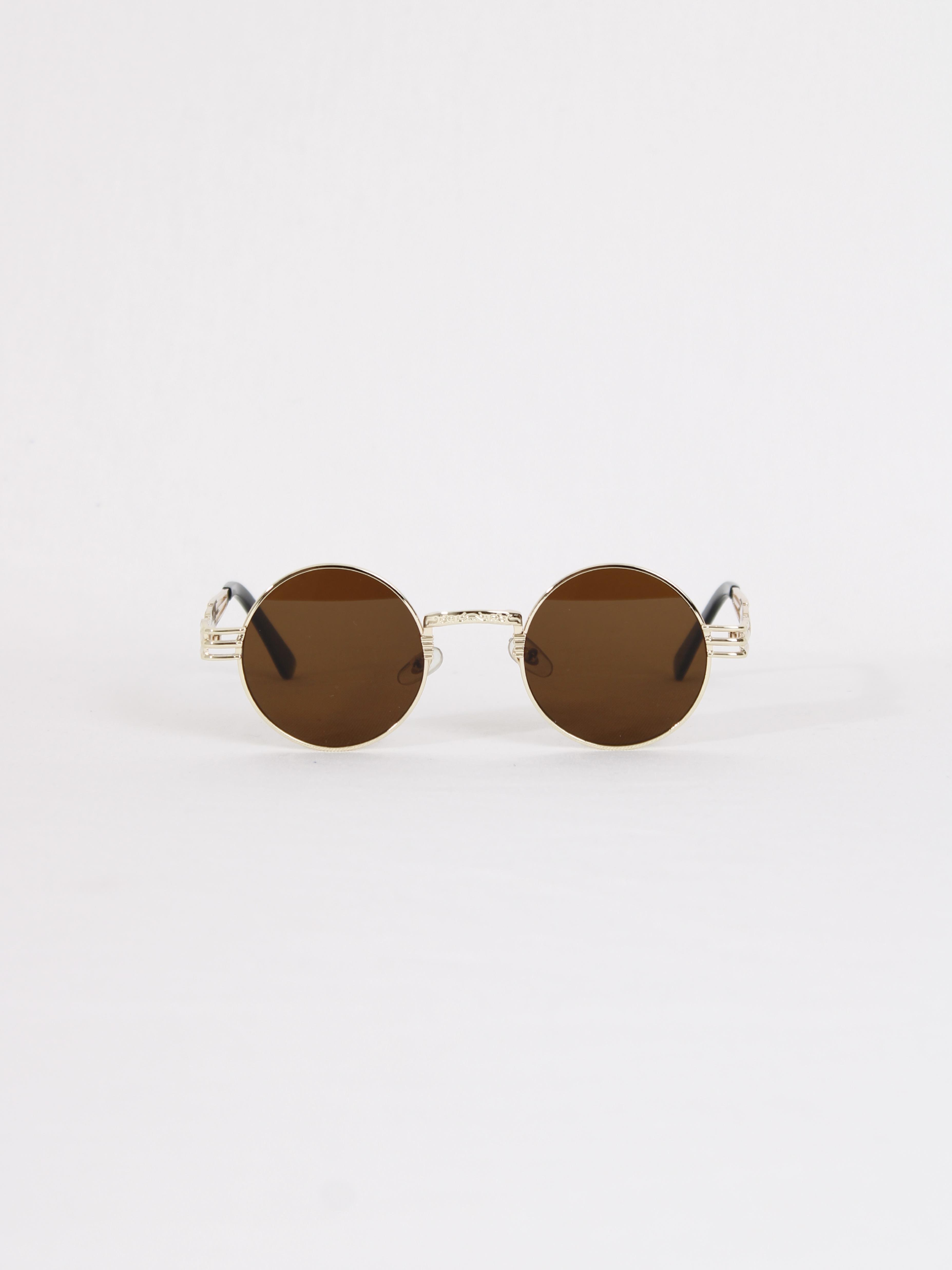 Unisex Orbiton Gold Çerçeve Kahverengi Güneş Gözlüğü · 2