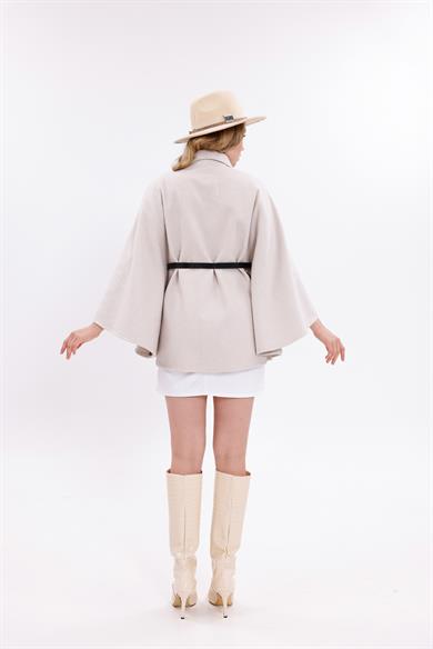 KADIN KEMERLİ KAŞE PANÇO TAŞ