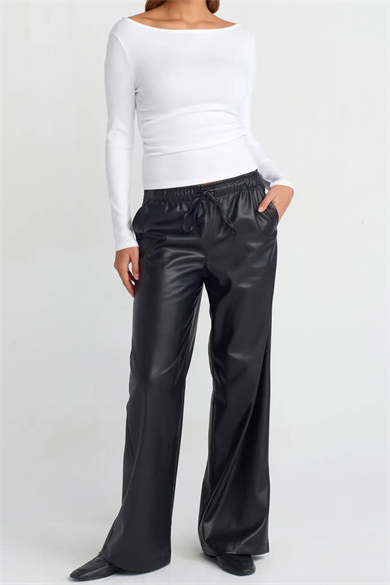 KAYIK YAKA BLUZ BEYAZ