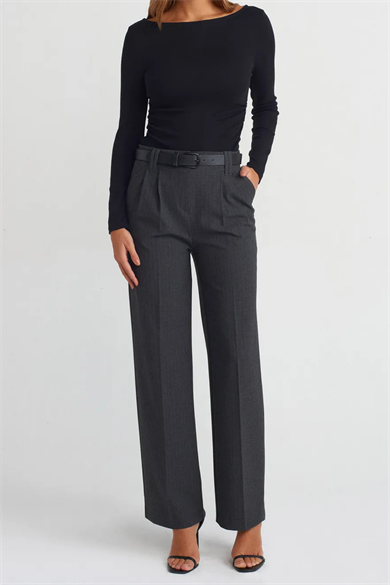 KAYIK YAKA BLUZ SİYAH