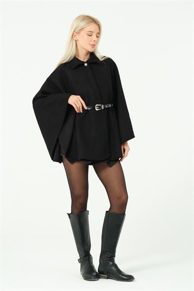 KEMER DETAYLI BUKLET PANÇO SİYAH