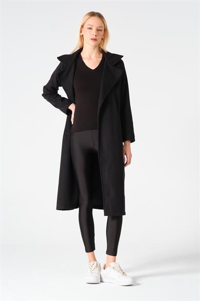 UZUN KUŞAKLI SİYAH KAŞE KABAN