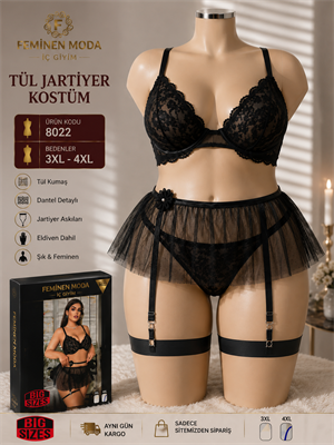 ç8022-tangalı tül jartiyer