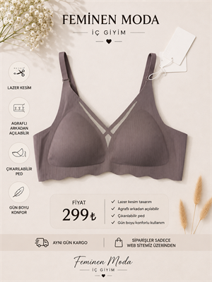 ç7899-lazer kesim fitilli sütyen-vizon 