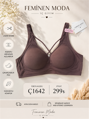 Ç1642-lazerkesim önü çapraz ipli sütyen-vizon