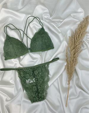Ç5500-34 dominant lingerie set yeşil