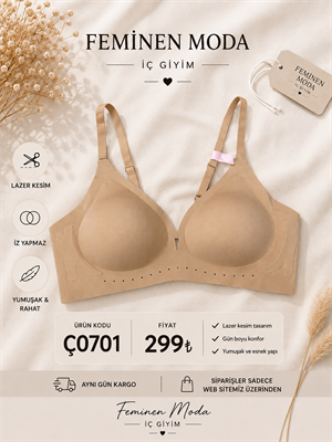 ç0701-lazer kesim sütyen- sütlü kahve