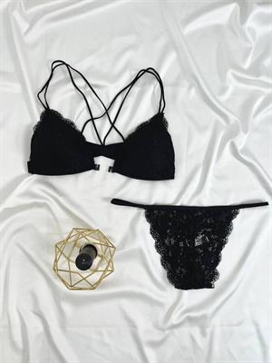 Ç5500-34 dominant lingerie set siyah