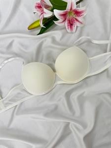 ç1317-çizgili mikro kumaş sütyen-ekru