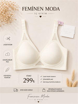 ç0097-lazer kesim sütyen-beyaz
