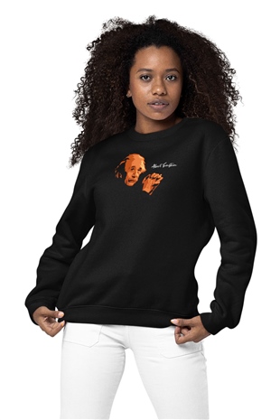 Albert Einstein Portre Baskılı Tasarım Sweatshirt
