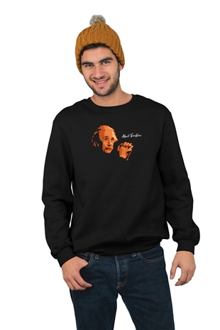 Albert Einstein Portre Baskılı Tasarım Sweatshirt