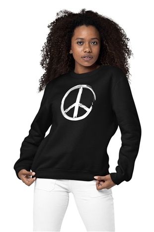 Barış | Peace Sembolü Baskılı Tasarım Sweatshirt