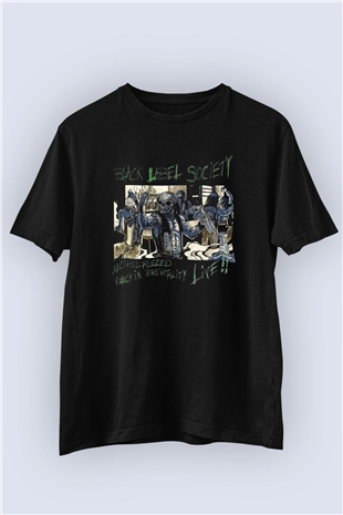 Black Label Society Baskılı Unisex Siyah Tişört