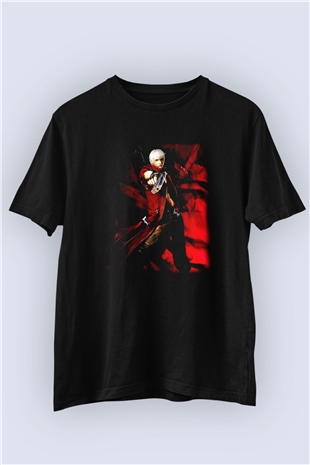 Devil May Cry Baskılı Unisex Siyah Tişört