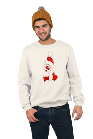Noel Baba Baskılı Sweatshirt