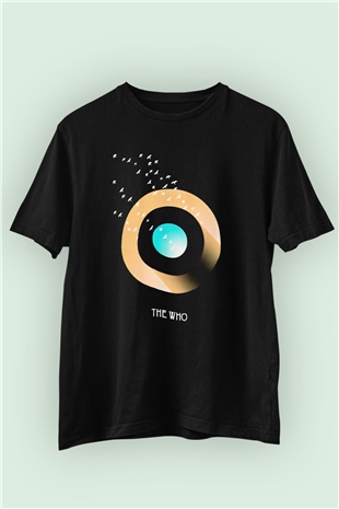 The Who Baskılı Unisex Siyah Tişört