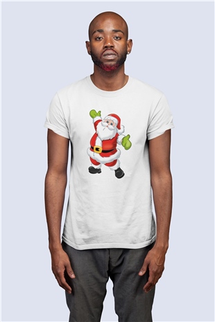 Noel Baba Temalı Baskılı Tişört