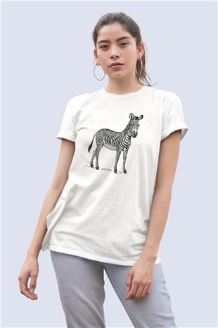 Zebra Baskılı Tasarım Tshirt