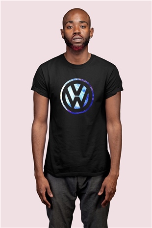 Volkswagen Baskılı Unisex Siyah Tişört