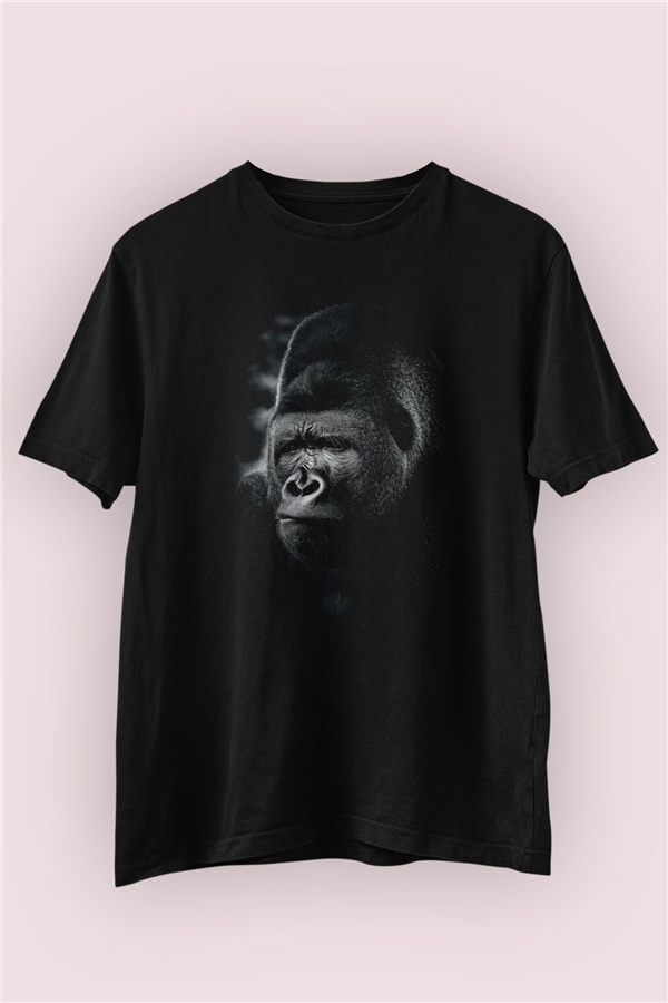 Düşünen Goril Baskılı Tişört