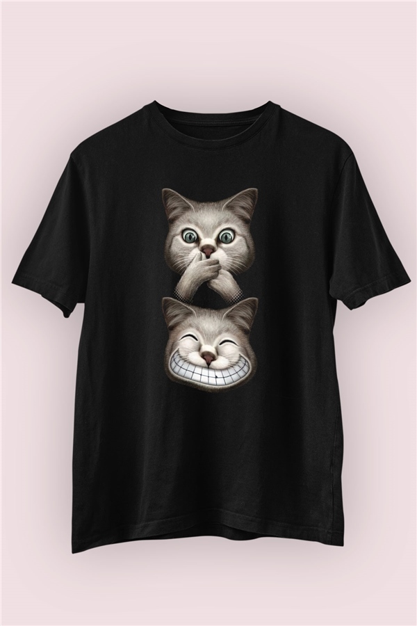 Kedi Baskılı Tişört 
