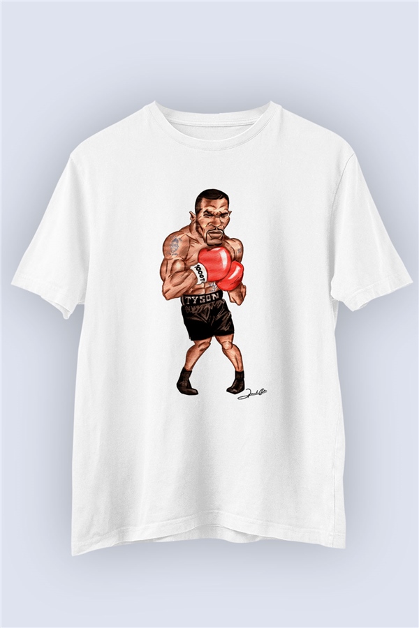 Mike Tyson Temalı Baskılı Tişört