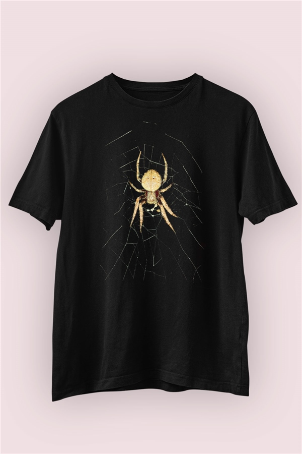 Örümcek ve Yuvası Baskılı Tasarım Tişört