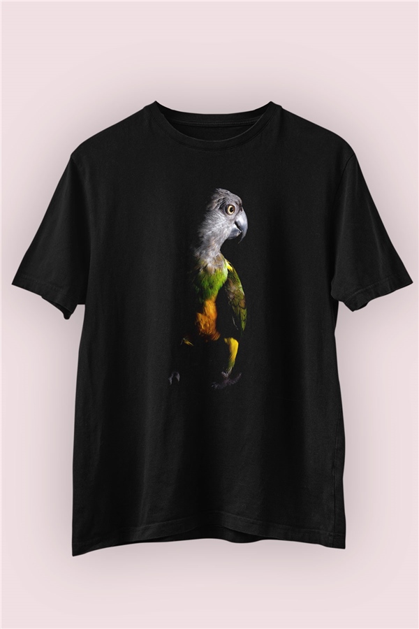 Papağan Temalı Tasarım Tişört