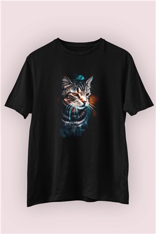 Asi Kedi Temalı Tasarım Tişört