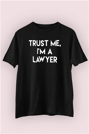 Avukat Desenli Baskılı Tshirt