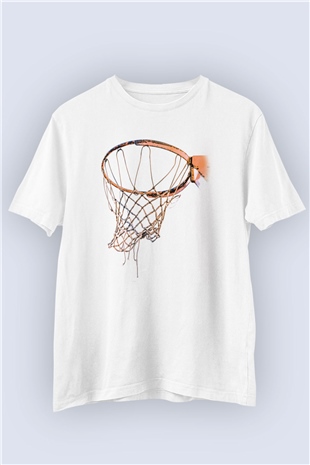 Basketbol Pota Temalı Baskılı Tshirt