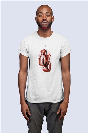 Boks Eldiveni Temalı Baskılı Tasarım Tshirt