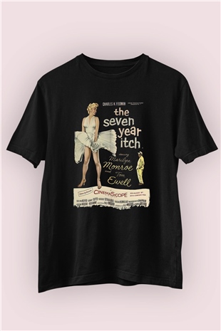 Monroe Film Afişi Baskılı Tasarım Tişört 