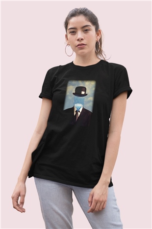 René Magritte Manipülasyon Baskılı Tişört 