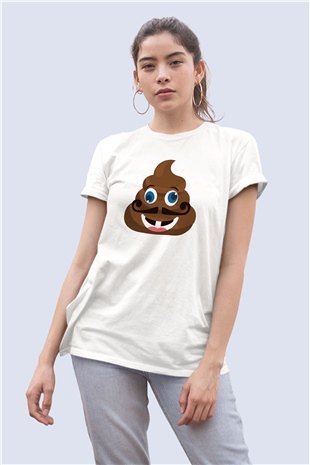 Sevgililer Günü Komik Erkek Emoji Temalı Baskılı Tişört