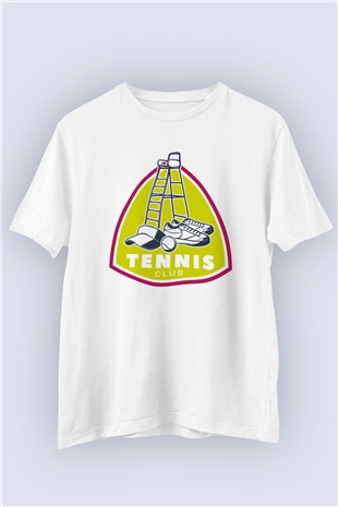 Tenis Club Temalı Baskılı Tshirt