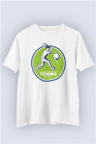 Tenis Temalı Baskılı Tshirt