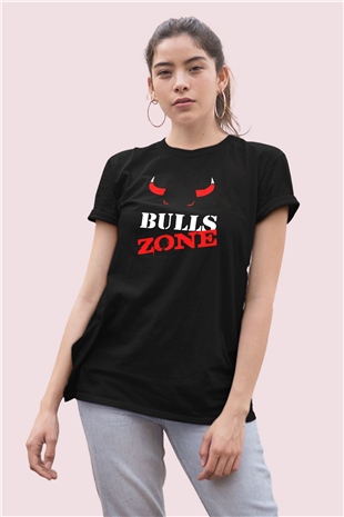 The Bulls Zone Baskılı Basketbol Temalı Tasarım Tişört 