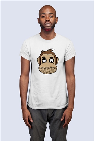 Unisex Akşamdan Kalma Maymun Temalı Tişört