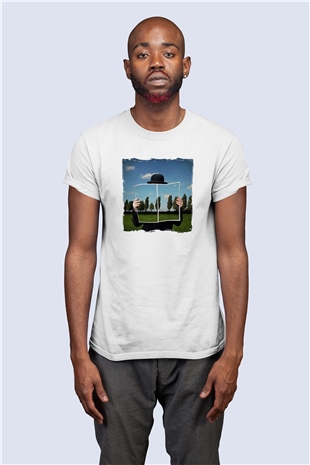 Unisex Görünmez Adam Kolajlı Baskılı Tshirt