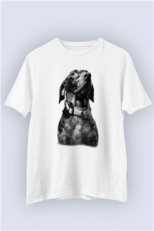 Unisex Köpek Baskılı Tasarım Tshirt