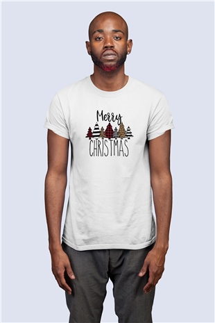Unisex Mutlu Noeller Temalı Baskılı Tshirt