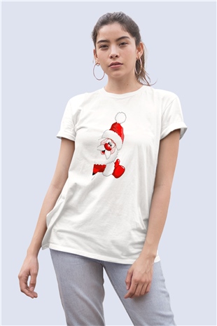 Unisex Noel Baba Baskılı Tshirt