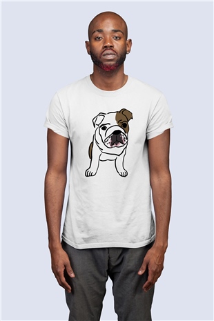 Unisex Sevimli Köpek Temalı Baskılı Tshirt