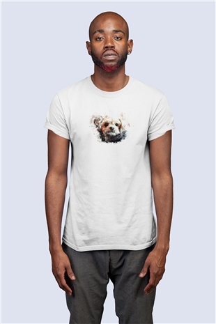 Unisex Şirin Köpek Temalı Baskılı Tshirt